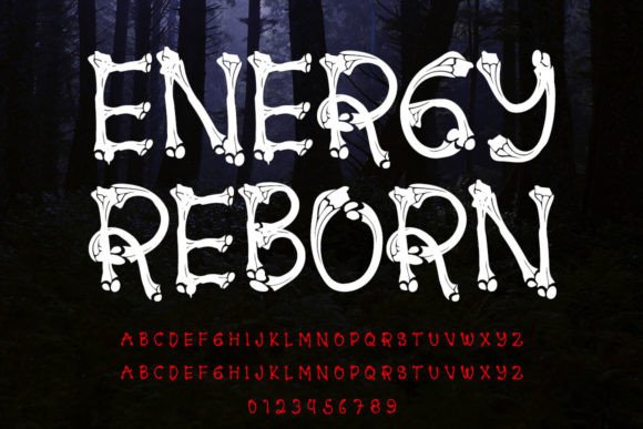 Energy Reborn: A Spooky Decorative Font for Web Headers