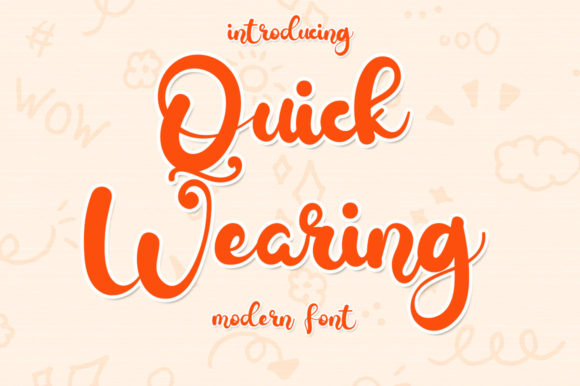 Quick Wearing: A Handwritten Font for Modern Web Design