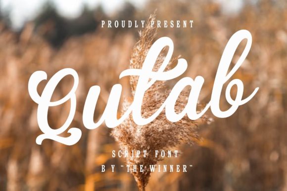 Qutab: A Delicate Script Font for Editorial Design